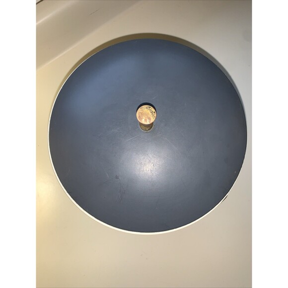 HFT Mid Century Gits Ware Ice Bucket Gray with Gold Longhorn Medallions and Trim - Picture 6 of 9